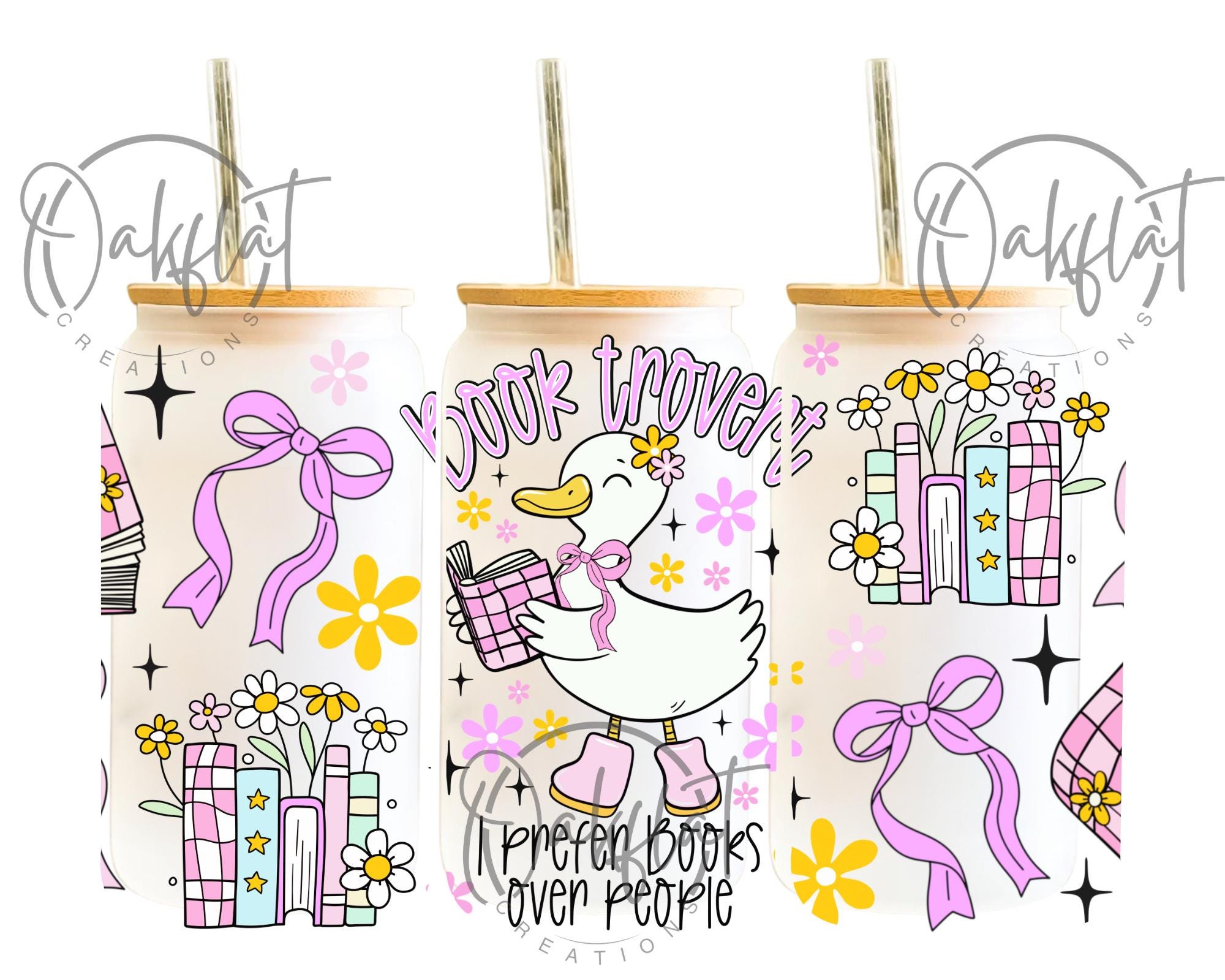 Booktrovert Goose UVDTF 16oz wrap