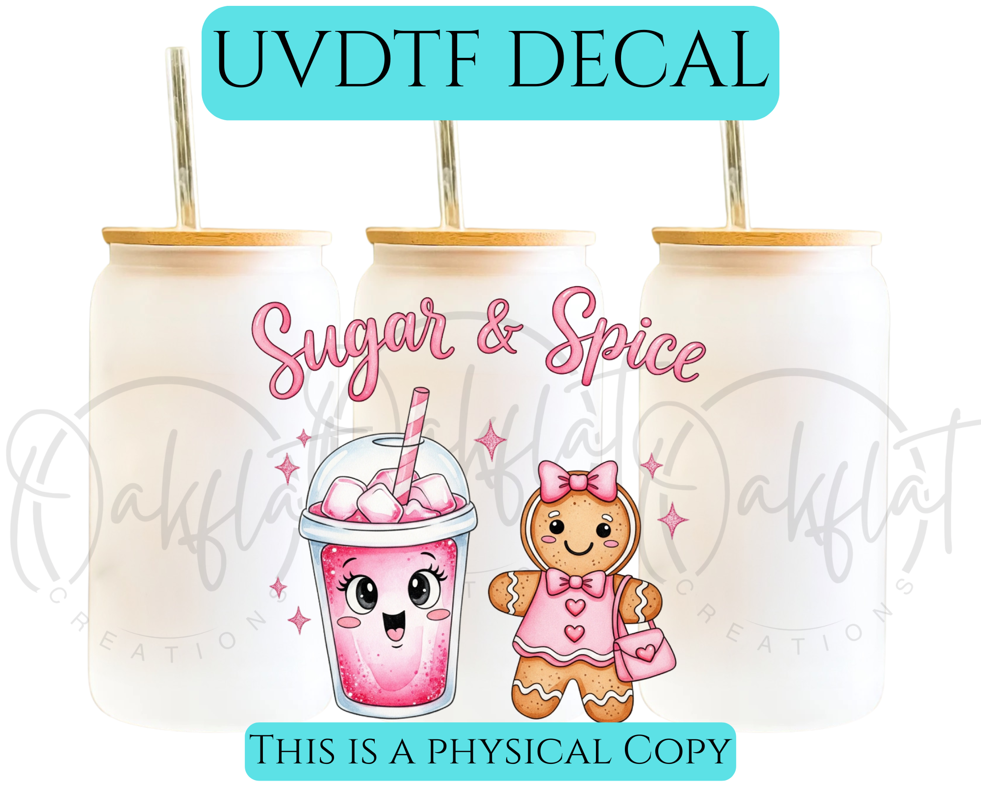 Sugar and Spice UVDTF Decal