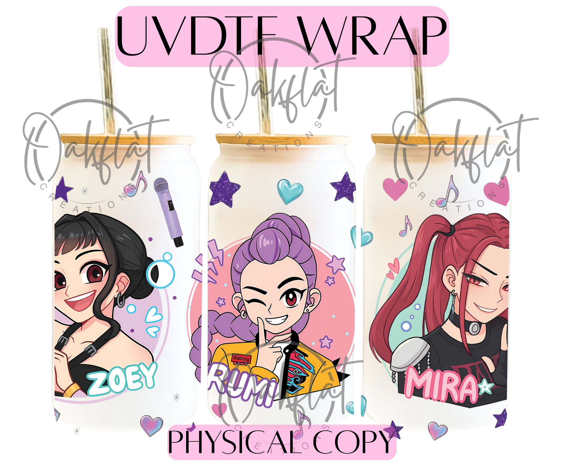 Demon Hunters with Mics UVDTF 16oz wrap