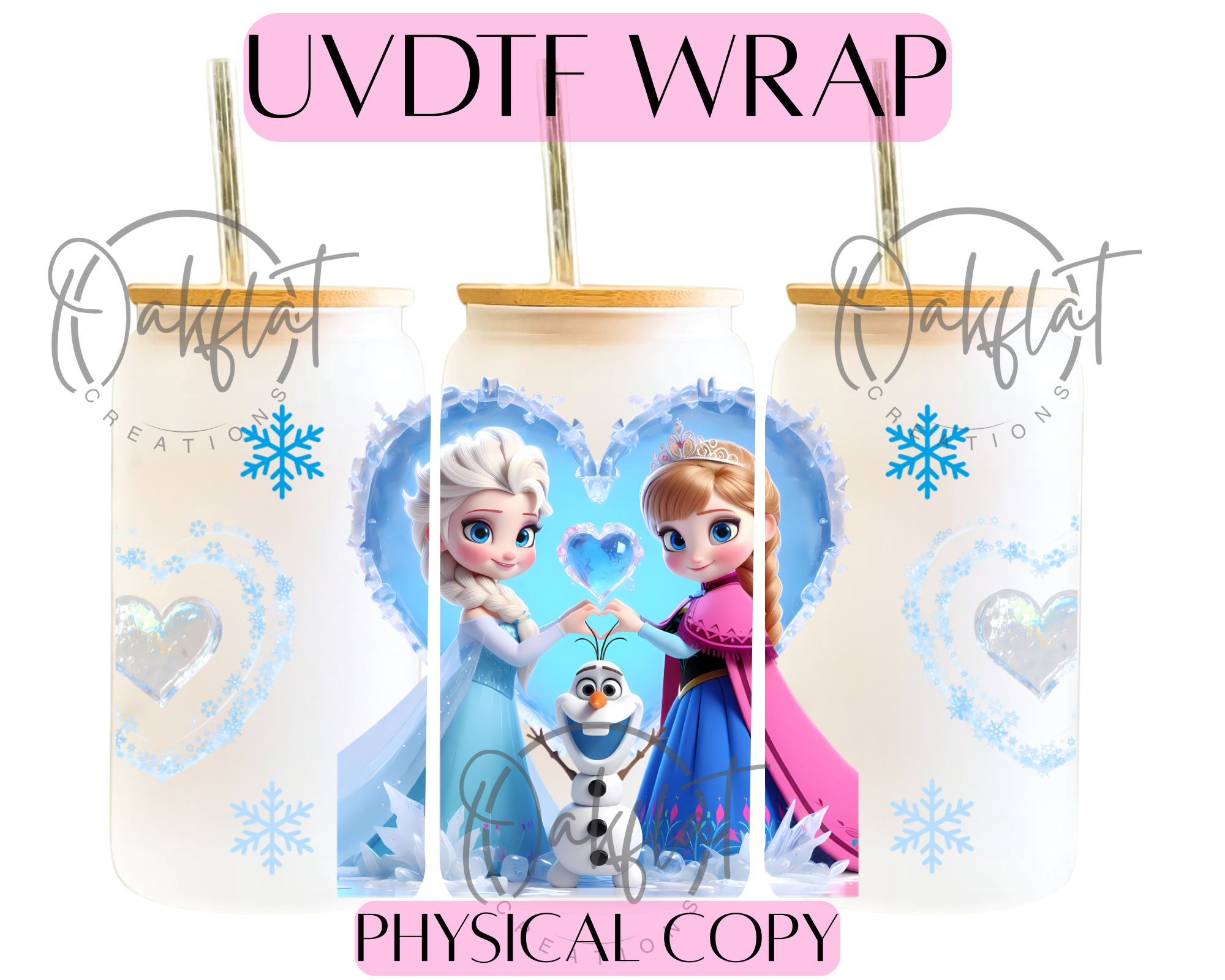 Frozen Sisters UVDTF 16oz Wrap