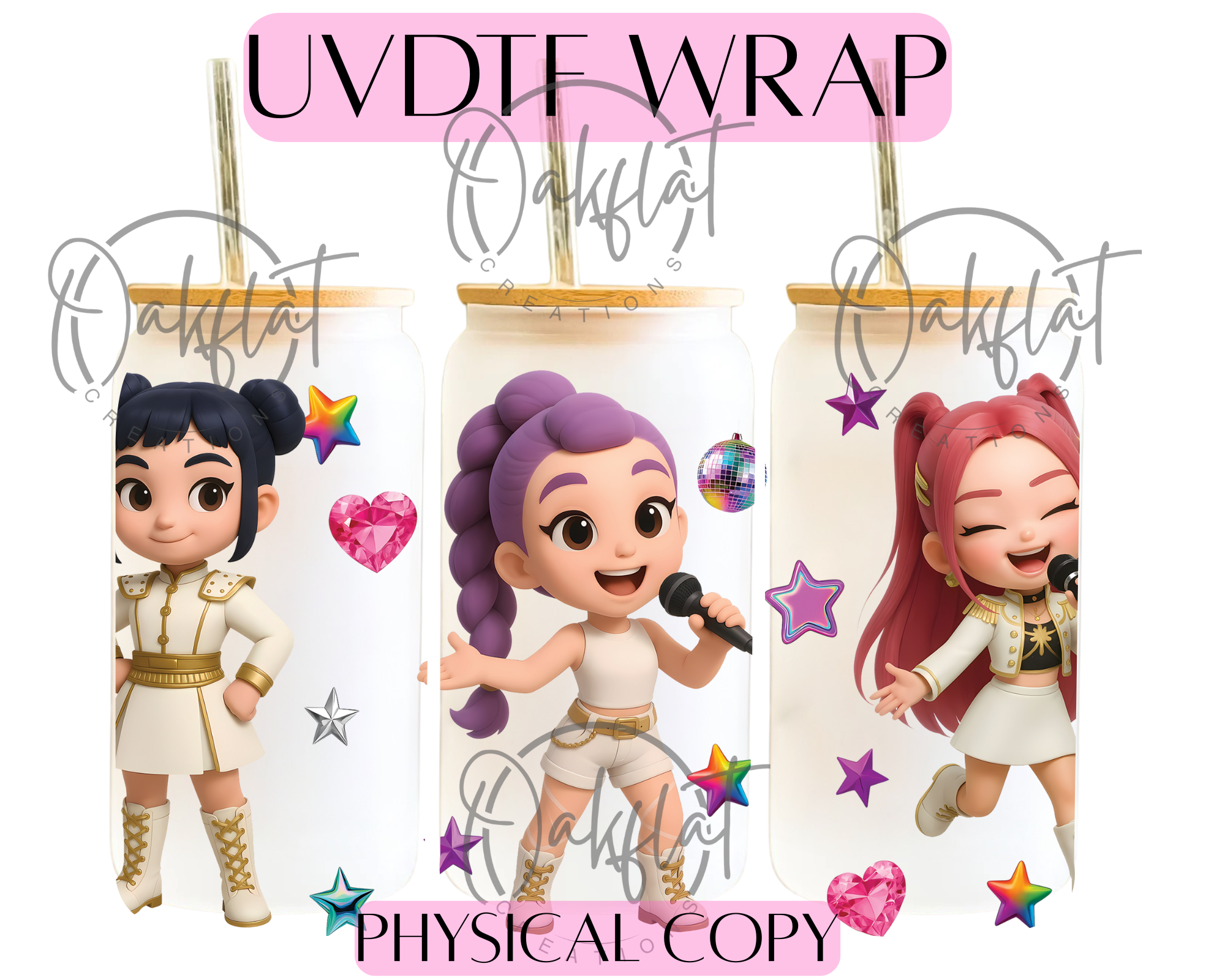 Singing Demon Hunters UVDTF 16oz wrap