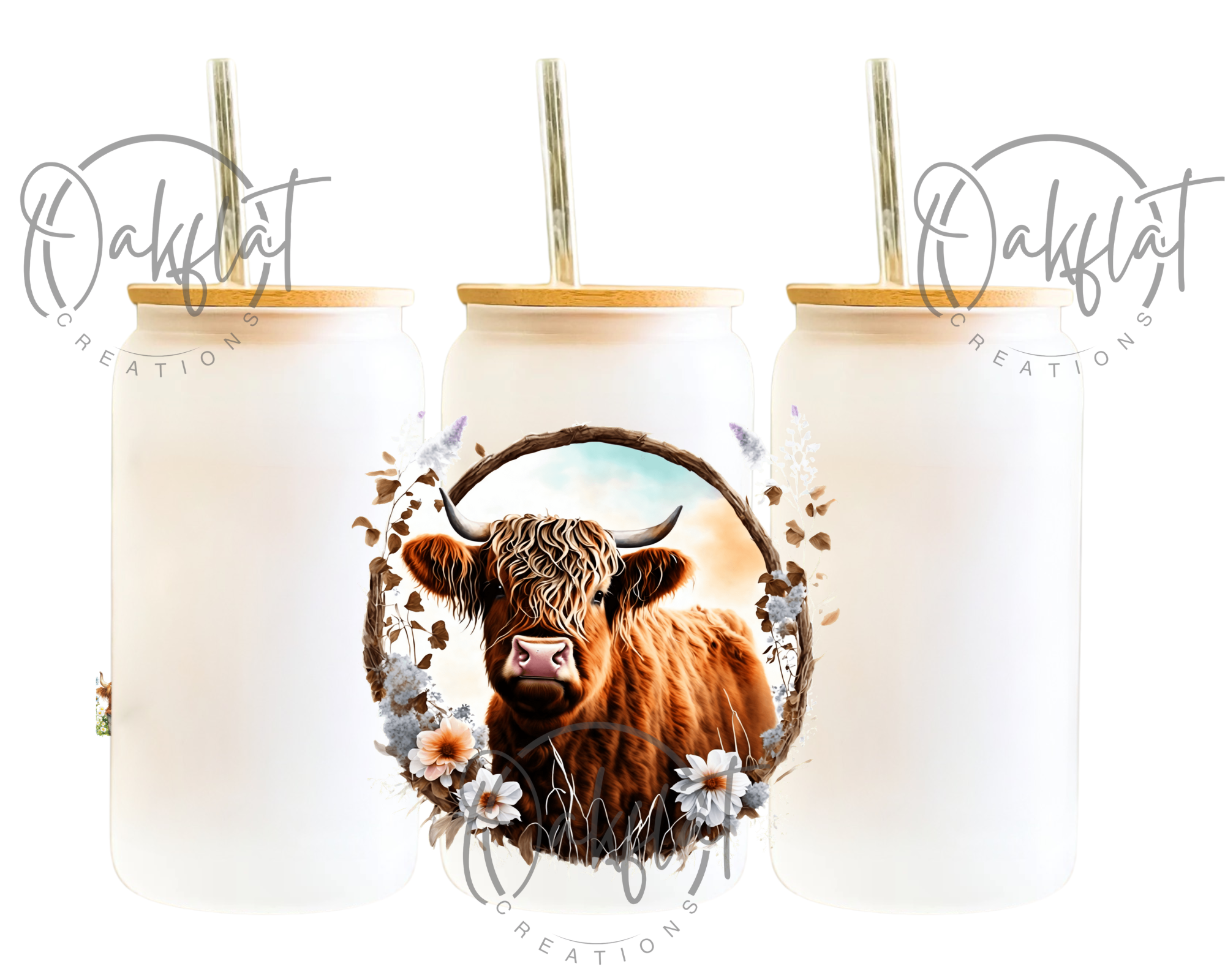 Highland Cow UVDTF Decal
