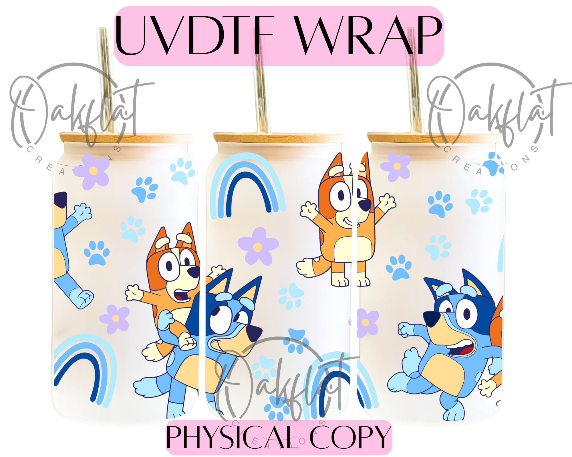 Blue Dog UVDTF 16oz wrap